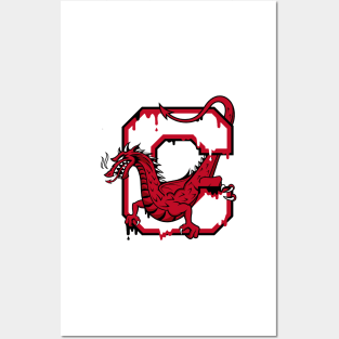 Cortland dripping Red Dragon Posters and Art